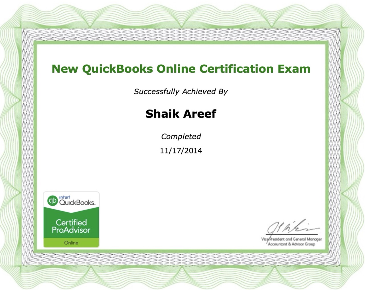 Zoho Certificate
